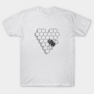 Honey heart. Honey love (black) T-Shirt